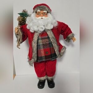Festive Santa Claus Doll in Red Outfit Christmas